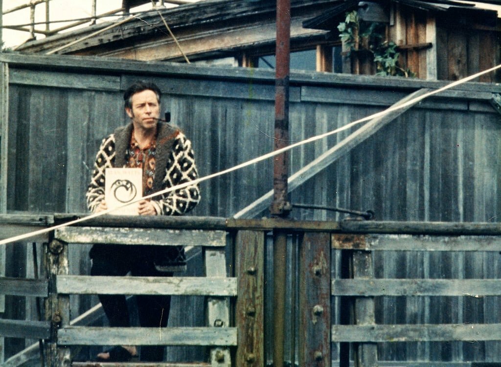 Alan Watts aboard the houseboat, Vallejo